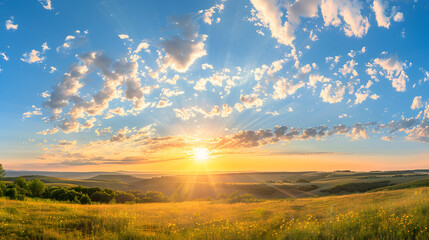 Beautifully beautiful view of the summer sky in blue