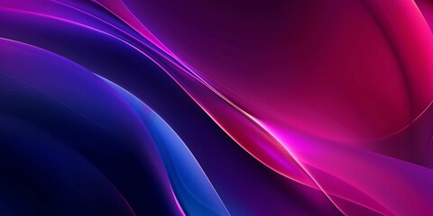 Wall Mural - an eyecatching and captivating abstract image that showcases flowing waves of vivid purple and pink 