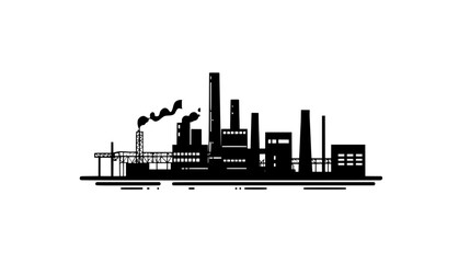 steel mill with blast furnaces, smokestacks, and conveyor belts transporting materials across the si