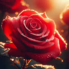 rose, flower, love, nature, red, beauty, romance, petal, valentine, blossom, gift, single, water, floral, petals, isolated, plant, roses, leaf, drops, beautiful, object, stem, romantic, passion, dew, 