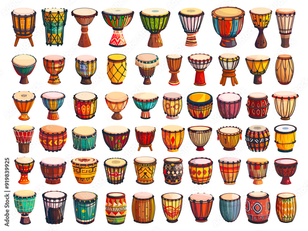 Africans drums. African ethnic musical instrument traditional djembe ...