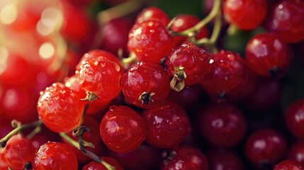 Wall Mural - Close-up of red berries