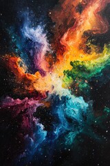 Wall Mural - Colorful Clouds in Space