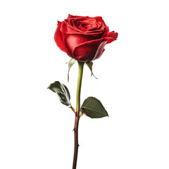 Wall Mural - red rose isolated on white background