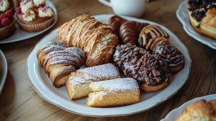 Canvas Print - Fresh Pastries Plate