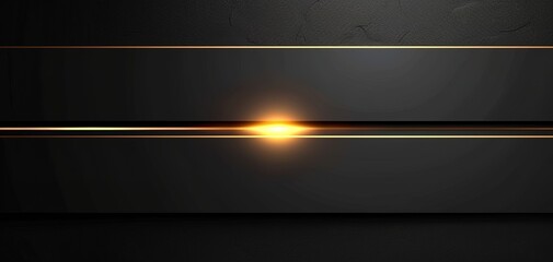 Wall Mural - Abstract black background with glowing gold lines.