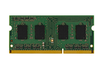 Poster - RAM, SO-DIMM form factor, on white background in isolation