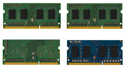 Poster - RAM, SO-DIMM form factor, on white background in isolation