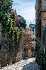 Canvas Print - Türkiye, street view in Istanbul. Picturesque streets of Istanbul.