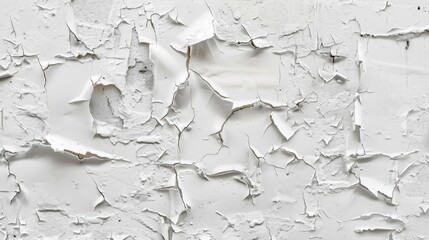 Aufkleber - A close-up shot of a worn-out wall with peeling paint, ideal for use in decoration or renovation-related projects