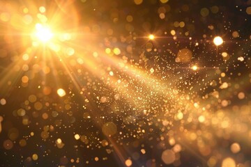 Poster - A sun shining brightly through a dark background, often used for contrast and visual interest