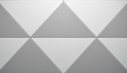 Sticker - Abstract Geometric Pattern of Triangles in Gray and White.