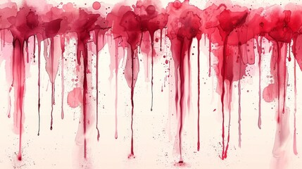 Design a collection of diverse blood splatter patterns set against