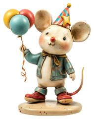 Poster - PNG Adorable mouse figurine party