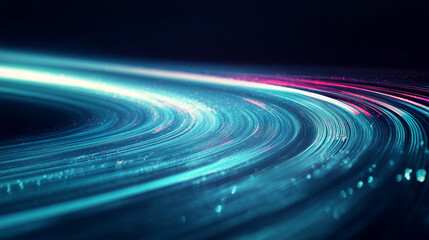 Poster - Abstract futuristic motion effect with high speed lines and twirling light that can be used as a background for banners or posters.