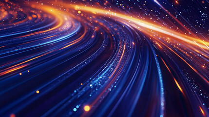 Poster - Abstract futuristic motion effect with high speed lines and twirling light that can be used as a background for banners or posters.