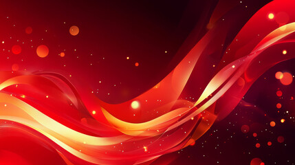 Fototapete - Red background with abstract design in vector illustration.