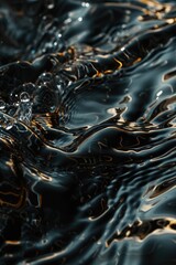 Poster - Close-up view of water surface with ripples and reflections