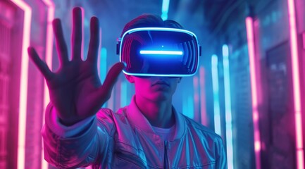 Poster - Dive deep into the extraordinary virtual reality realm, where cuttingedge technology and breathtaking visuals come together to create an unforgettable journey that leaves you in pure awe and wonder