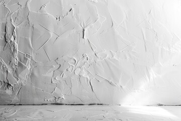 Poster - A simple white wall in black and white photography
