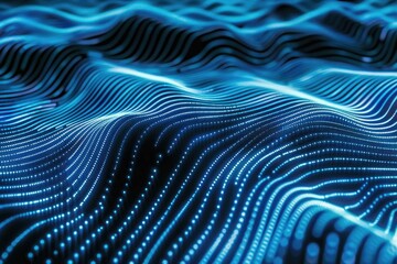 Poster - A detailed view of a wave pattern on a surface, suitable for use in designs related to movement, texture or visual interest