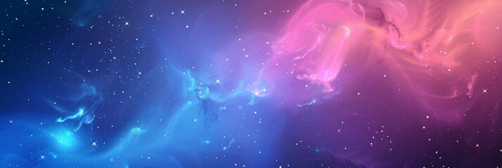 Wall Mural - A vibrant nebula filled with swirling, colorful gas and dust, beautifully capturing the vast beauty of the universe