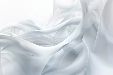 Poster - A close-up view of a piece of white fabric with texture and weave details visible