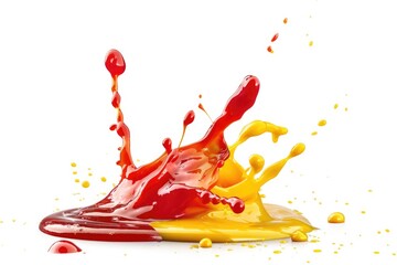 Poster - A splash of liquid on a smooth white surface