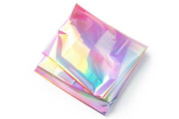 Poster - Close-up shot of shiny foil on a white surface