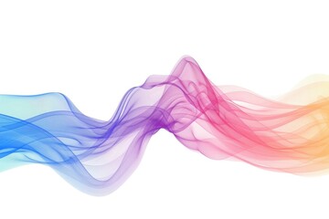 Poster - A vibrant wave of colorful smoke on a white background