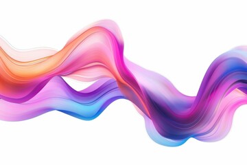 Poster - A vibrant wave of colored liquid on a white background, perfect for illustrations or designs