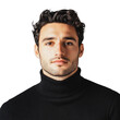 © ColdFire - PNG Young man in turtleneck on white