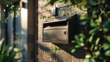 Aufkleber - A mailbox attached to the side of a building