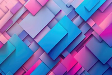 Poster - A vibrant and modern design featuring geometric shapes on a bright colored background