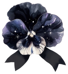 Sticker - PNG  Cosmic flower with starry petals