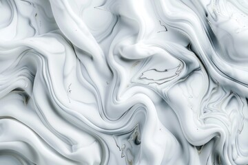 Poster - A close-up shot of a smooth white marble surface with subtle veining and texture