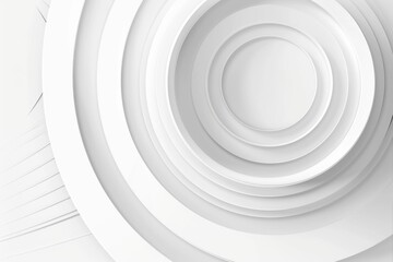 Poster - A simple white wall featuring a circular design