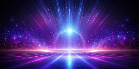 Aufkleber - Ultraviolet glow on dark abstract background with empty template , gradient, background, wallpaper, ultraviolet, glow, dark