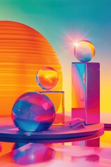 Poster - A collection of vibrant items arranged neatly on a flat surface
