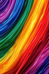 Poster - A colorful and vibrant close-up shot of a rainbow colored background, ideal for use in designs, presentations or as a decorative element