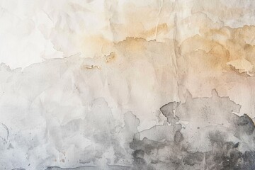Aufkleber - Watercolor painting of a textured brown and white wall with subtle cracks and imperfections