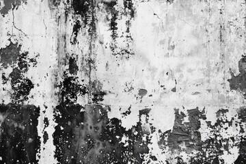 Poster - A close-up shot of a wall with worn-out, peeling paint, perfect for interior design or renovation concepts