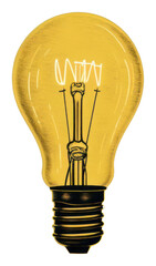 Wall Mural - PNG Silkscreen illustration of light bulb lightbulb electricity illuminated.