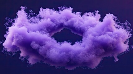 Wall Mural - A purple cloud with a hole in the middle