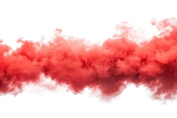 Wall Mural - A red cloud of smoke is shown in the image. The smoke is thick and red, and it is coming from a fire. The image has a dramatic and intense mood, as the smoke seems to be engulfing the entire scene