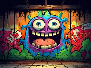 Sticker - Graffiti Monster Wall Art