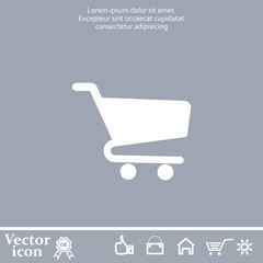 Aufkleber - Vector icon of white color on a gray background