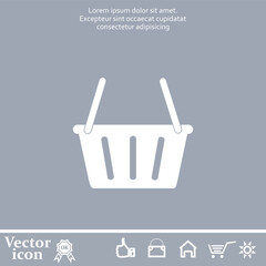 Aufkleber - Vector icon of white color on a gray background