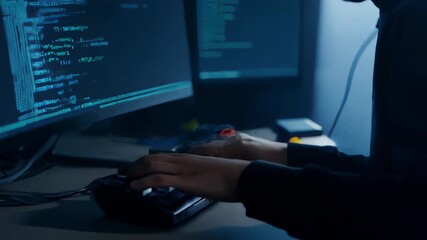 Programmer Working Late at Night