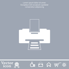 Aufkleber - Vector icon of white color on a gray background